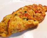 アジアで食べた朝ごはん！野菜のオムレツ作り方4写真