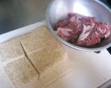 フライパンで♪すき焼き風肉豆腐作り方1写真