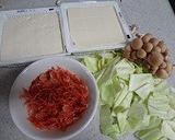 桜えびと春キャベツと豆腐のとろ煮作り方1写真
