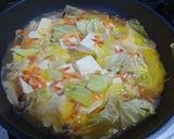 桜えびと春キャベツと豆腐のとろ煮作り方4写真