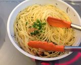 絶品本格☆明太子と高菜と豚肉のパスタ作り方6写真