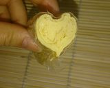 まきすでくっついたハートの卵焼きﻌﻌﻌ♡作り方5写真