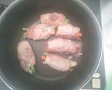 豚肉野菜巻きのバター照り焼き作り方4写真