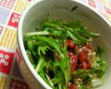 火＆包丁要らず☆水菜の梅わさおかか和え作り方4写真
