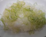 びん長まぐろ角切りのバター醤油丼作り方5写真