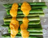 アスパラの卵黄チーズソース焼き作り方3写真