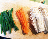 簡単 三色野菜の肉巻き お弁当に作り方1写真