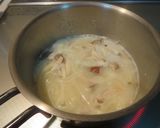 新たまねぎと絹さやのミルクスープ♪作り方4写真