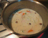 新たまねぎと絹さやのミルクスープ♪作り方5写真