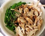 大量消費！絹さやと鶏胸肉の胡麻和え作り方7写真
