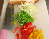 ＊目玉焼き♡野菜のせトースト♡簡単＊作り方1写真