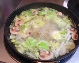 ナスのパスタ、アンチョビキャベツ添え作り方3写真