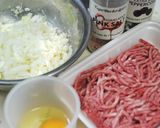 和洋で簡単!たけのこ入りチーズハンバーグ作り方1写真