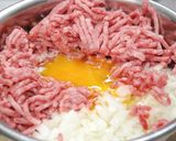 和洋で簡単!たけのこ入りチーズハンバーグ作り方3写真