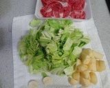 豚肉と春キャベツとじゃがいものパスタ作り方1写真
