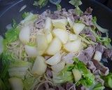 豚肉と春キャベツとじゃがいものパスタ作り方5写真