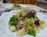 豚肉と春キャベツとじゃがいものパスタ作り方6写真
