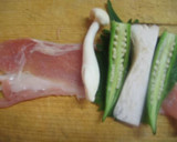 柚子こしょうでさっぱり♪きのこの豚肉巻き作り方1写真
