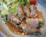 柚子こしょうでさっぱり♪きのこの豚肉巻き作り方4写真