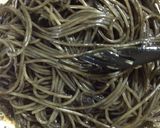 イカ墨の塩辛スパゲッティ作り方6写真