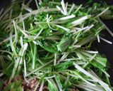 水菜たっぷり！サバで和パスタ作り方3写真