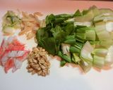 チンゲン菜とカニカマあんかけうどん作り方2写真