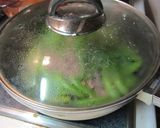 スナップエンドウの甘辛肉味噌炒め作り方3写真