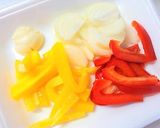 しっとり軟らか鶏肉とパプリカの塩レモン煮作り方2写真