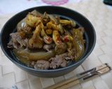 ブラジル　すき家再現★しめじバター牛丼★作り方5写真