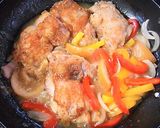 しっとり軟らか鶏肉とパプリカの塩レモン煮作り方8写真
