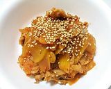 キムチと沢庵と豚肉の炒め物作り方5写真