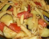 ナスとトマトの黒酢パスタ作り方4写真