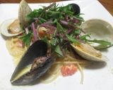 ホンビノス貝とムール貝 クリームパスタ作り方20写真
