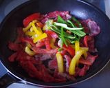 カラフルピーマンと牛肉のオイスター炒め♪作り方2写真