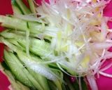 きゅうりと白髪葱のごまだれ和え♪作り方1写真