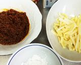 ミートソースリメイク♡絶品パスタグラタン作り方1写真