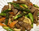 アスパラと牛肉のオイスターソース炒め作り方6写真