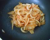 新玉葱と白菜キムチ丼・卵黄のせ作り方8写真