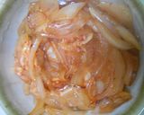 新玉葱と白菜キムチ丼・卵黄のせ作り方10写真