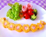 竹串でお花の卵焼き♪キャラ弁おかずに♪作り方10写真