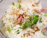 簡単♬【ベーコンとエリンギの混ぜご飯】作り方4写真