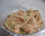 鶏とグリーンピースの落し揚げ～おから入り作り方3写真