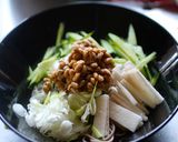 納豆とろろのぶっかけ蕎麦作り方3写真