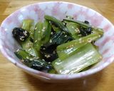 小松菜のにんにくお浸し作り方4写真