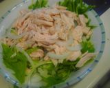 蒸し鶏と水菜のさっぱりサラダ作り方5写真