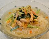 *しっとり蒸し鶏のピリ辛ニラキムチ冷麺*作り方7写真