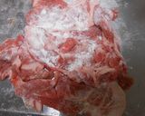 豚切り落とし肉焼きの、えのきソースかけ作り方7写真