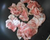 豚切り落とし肉焼きの、えのきソースかけ作り方8写真