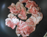 豚切り落とし肉焼きの、えのきソースかけ作り方8写真