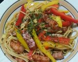 Wパプリカとブロックベーコンのパスタ作り方4写真